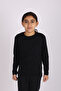 2-Piece (Black-White) Unisex (girl-boy) Plain Cotton Basic Long Sleeve Bodysuit - 8