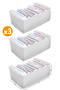 3 Pieces - 8 Compartment Drawer Accordion Organizer - Large 24 X 37 X 18
