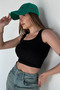 Women's 2-Pack Black-Green Sports Strap Crop - 3