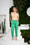 Plus Size Benetton Fabric - Leg Slit and Elastic Waist Trousers - 5