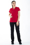 Red/Black Lycra Thick Fabric Scrubs Doctor Nurse Jersey Bat Sleeve Set - 3