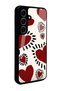 Samsung S24 Glossy Phone Case with Brush Heart Design - 2