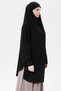 Women's Hijab Medina Silk Abaya Top with Veil Souffle Hijab Black - 3