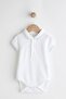 100% Cotton Blue Boat Embroidered Salopet Bodysuit Set - 3