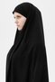 Women's Hijab Medina Silk Abaya Top with Veil Souffle Hijab Black - 6