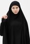 Women's Hijab Medina Silk Abaya Top with Veil Souffle Hijab Black - 4