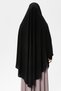 Women's Hijab Medina Silk Abaya Top with Veil Souffle Hijab Black - 5