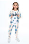 2031 Model Girl's Daisy Printed Suit Set - 3