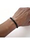 Double Pyrite Black Bracelet Round Square Bead Pyrite Bracelet 2x1 - 2