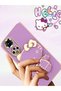 Black Hello Kitty Stand Edge Gold Detailed Luxury Silicone Case for Huawei Honor 50 - 5