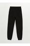 Black Elastic Waist Girls' Thick Jogger Sweatpants (W3) - 3