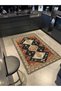 Black Orange Themed Traditional Motif Patterned Vintage Decorative Carpet 3880 - 3