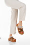 Women's Genuine Leather Suede Strapped Slippers 6251
