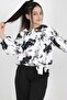 Young Girl's Holiday Double Set Combination Trousers-Floral Patterned Shirt Set - 2
