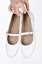 WOMEN'S SHOES WITH WHITE LEATHER SKIN BELT DETAIL - 3