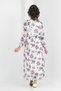 Young Girl Long Length Chiffon Floral Dress Suitable for Hijab - 8