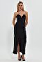 Sweetheart Neckline Finike Straples Slit Long Evening Dress - 2