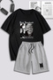 Unisex Women Men Jeon Jungkook BTS Printed Special Design Oversize T-shirt and Shorts Tracksuit Set