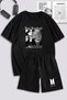 Unisex Women Men Jeon Jungkook BTS Printed Special Design Oversize T-shirt and Shorts Tracksuit Set