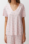 Pudra-Çok Renkli Çiçekli Örme Pijama Takımı THMSS24PT00231 - 4