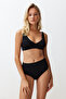 Black Hipster High Waist Bikini Bottom Tbess24Ba00095 - 3