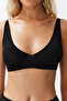Black Balconet Push Up Textured Bikini Top TBESS24BU00107 - 4