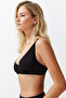 Black Balconet Push Up Textured Bikini Top TBESS24BU00107 - 3