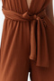 Brown Woven Tie-Detail Jumpsuit TBESS23TU00010 - 5