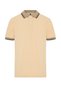 Beige Slim/Slim Fit 100% Cotton Polo Neck T-Shirt Tmnss22Po00014 - 7