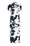 Multicolor Floral Mock Neck Padded Shoulders Bodycon/Knit-Body-Hugging Maxi Pencil Dress TWOSS24EL00841 - 8