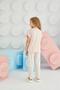 Girl's Short Sleeve Salmon Pajamas Set C6T2N68 - 7
