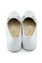 Women's White Laser Cut Patterned Buckle Detail Orthopedic Comfortable Insole Casual Shoes - 4
