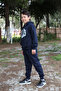 NYC Brooklyn printed kangaroo pocket and hooded tracksuit suit - 4