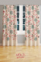 Sweet Elephant Patterned Background Curtain Children's and Baby's Room Suede Printed Extrafor Drawstring 2 Wings PRD-55 - 2
