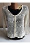Women's Hollowed-Out Floral Patterned Short Seasonal Trend Cardigan - 2