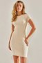 Women's Beige Corded Camisole Dress 20246067