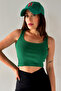 Women's 2-Pack Black-Green Sports Strap Crop - 2