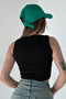 Women's 2-Pack Black-Green Sports Strap Crop - 5