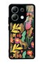 Xiaomi Redmi Note 13 4g Glossy Phone Case with Floral Cats Design