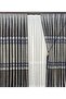 Panel Background Curtain Dark Blue Backdrop Gray and Brown Jacquard Woven Gold Striped Single Wing Close Pleat - 3