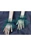 Almira Sparkling Tulle Cuff Bracelet Emerald - 6