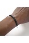 Pyrite Black Bracelet Cylinder Jewelled Pyrite Bracelet