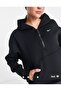 Dri-Fit Graphic Shine Training Cropped 1/2-Zip Hoodie Black Women's Sweatshirt - 3
