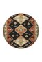 Black Orange Themed Traditional Motif Patterned Vintage Decorative Carpet 3880 - 2