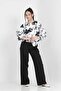 Young Girl's Holiday Double Set Combination Trousers-Floral Patterned Shirt Set