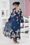 Girl's Long-Length Chiffon Lined Hijab Dress - 2