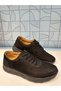 1915 Black Nubuck Genuine Leather Laced Orthopedic Comfortable Casual Daily Shoes - 2