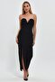 Sweetheart Neckline Finike Straples Slit Long Evening Dress - 3