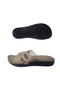 Women's Cream Velcro Cross Orthopedic Sole Daily Stylish Slippers Flxx54-12 - 5