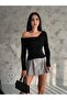 Corded Madonna Collar Knitwear Blouse - 5